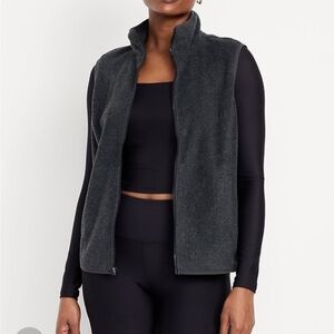 Women’s Old Navy Active Gray Microfleece Vest- extra small